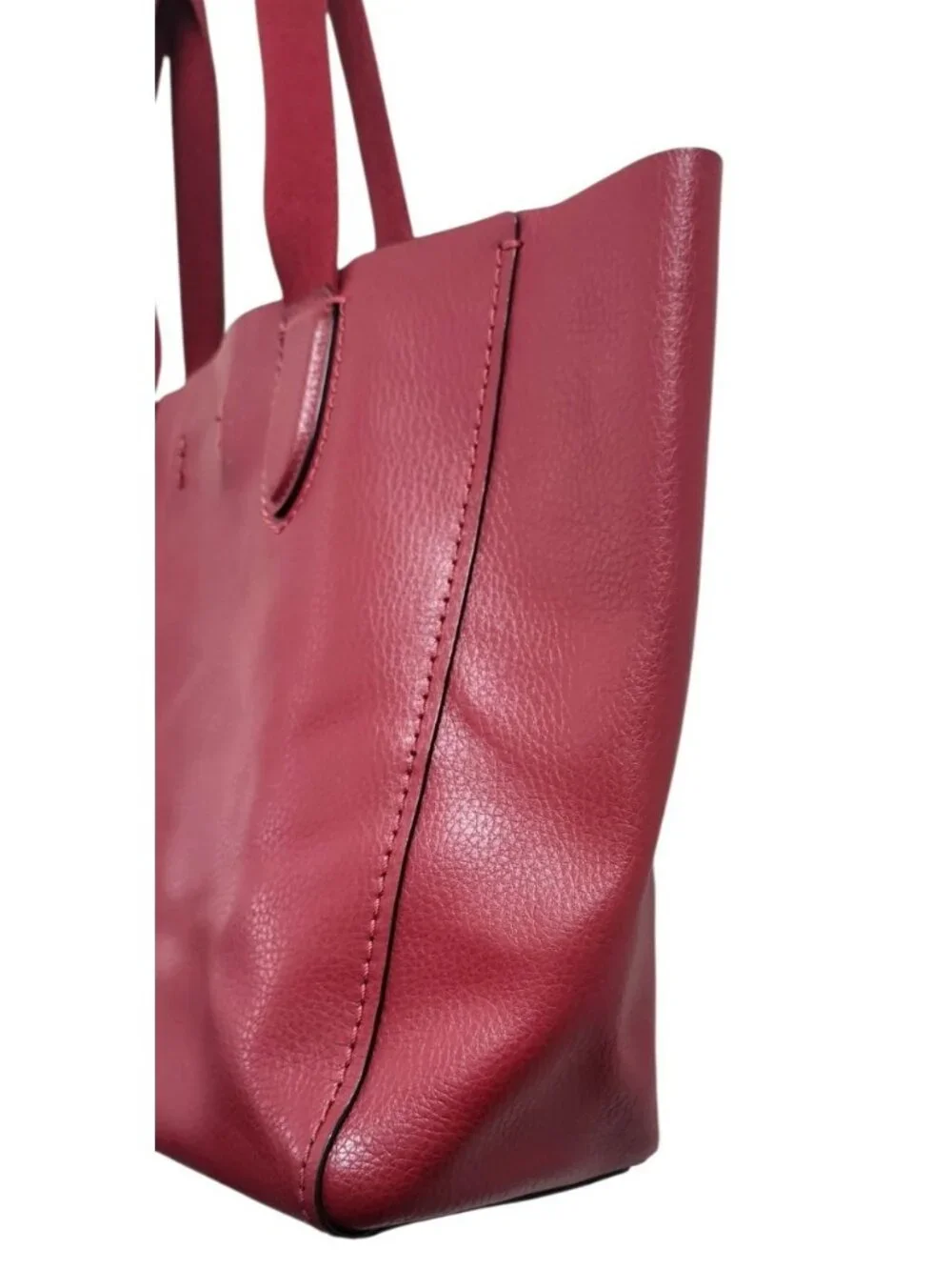 Coach Derby F58660 Raspberry Red Pebbled Leather Large Tote Bag